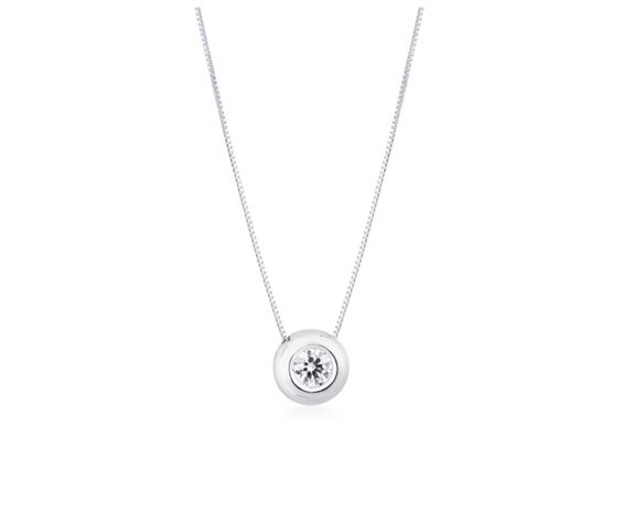 Collier Promesse Femme in Or jaune Diamante 0.06 Ct PPLA006 - PPLA006